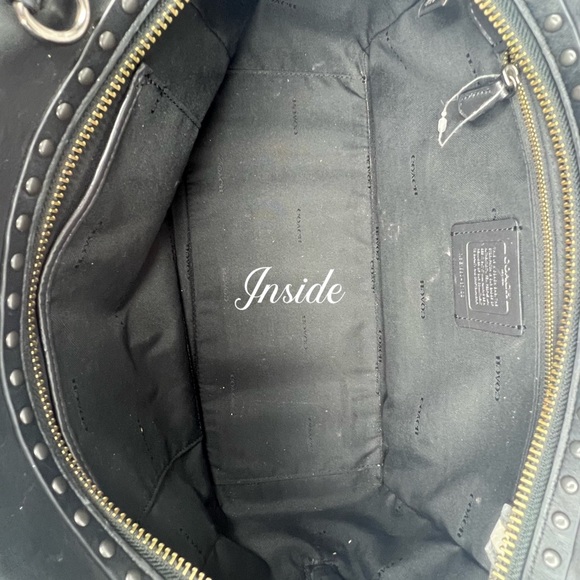 Coach Tattoo Dreamer 36 Chelsey Champlain Fringe Moth Gothic Skull Black Bag - Picture 5 of 15